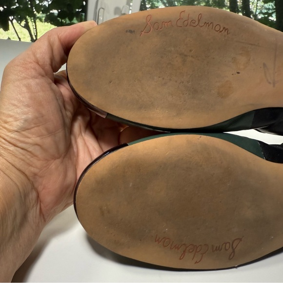 Sam Edelman Green with Metallic Toe Cap Ballet Flats Women’s Size 8.5 - Picture 11 of 14